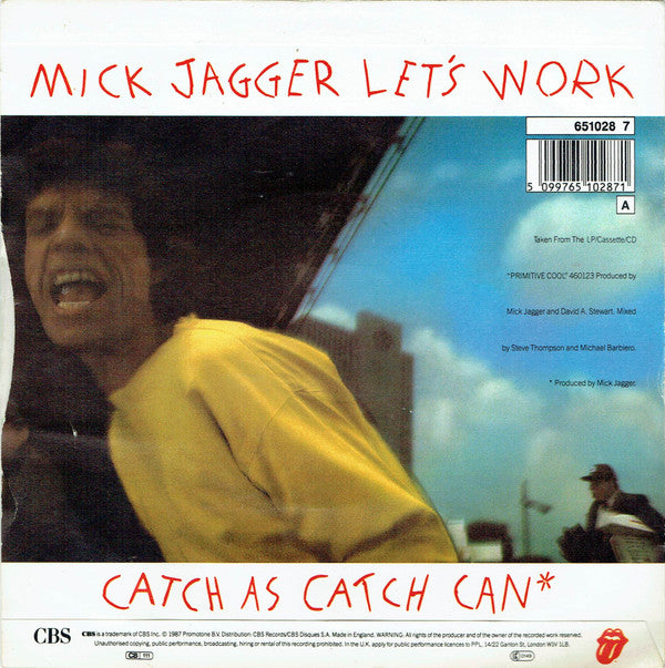 Mick Jagger : Let's Work (7", Single)