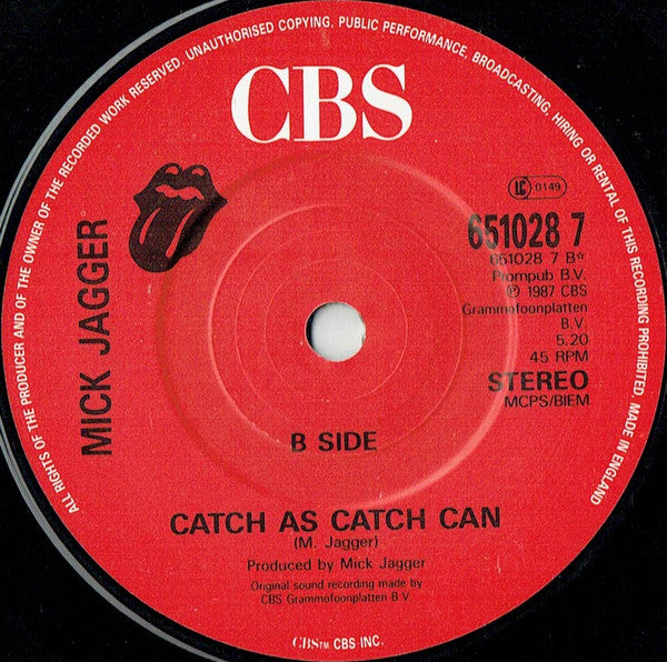 Mick Jagger : Let's Work (7", Single)