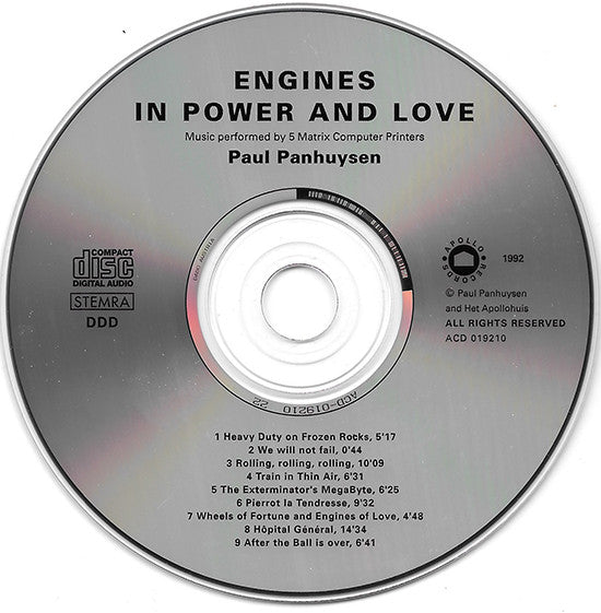Paul Panhuysen : Engines In Power And Love (CD)