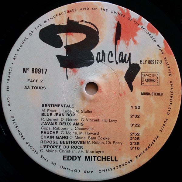 Eddy Mitchell : L'épopée Du Rock (2xLP, Comp)