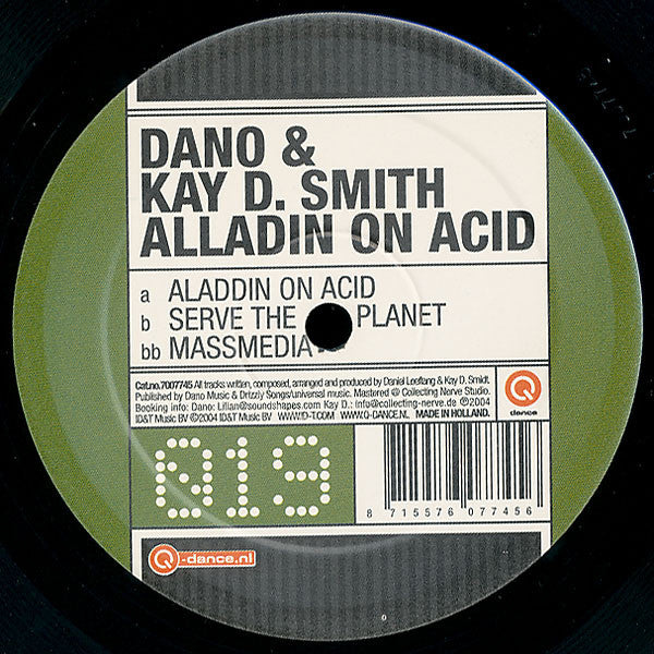 Dano* & Kay D. Smith : Alladin On Acid (12")