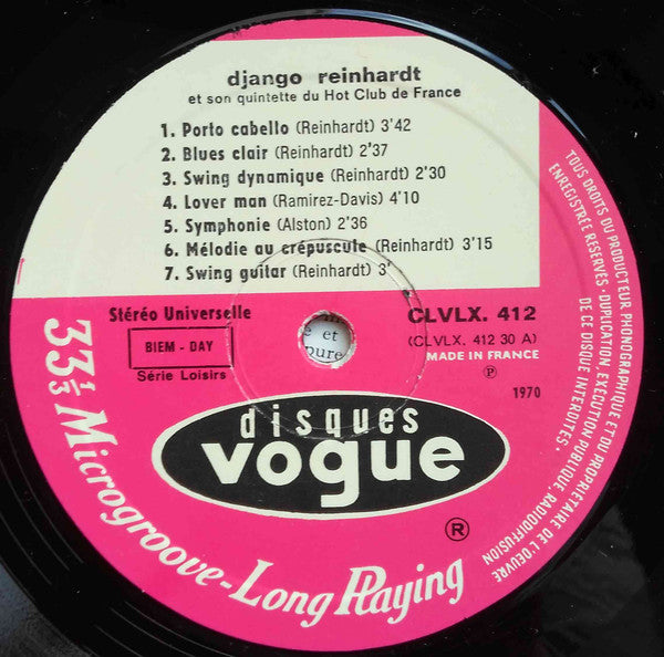 Django Reinhardt Et Son Quintette Du Hot Club De France : Django Reinhardt (LP, Comp, RE)