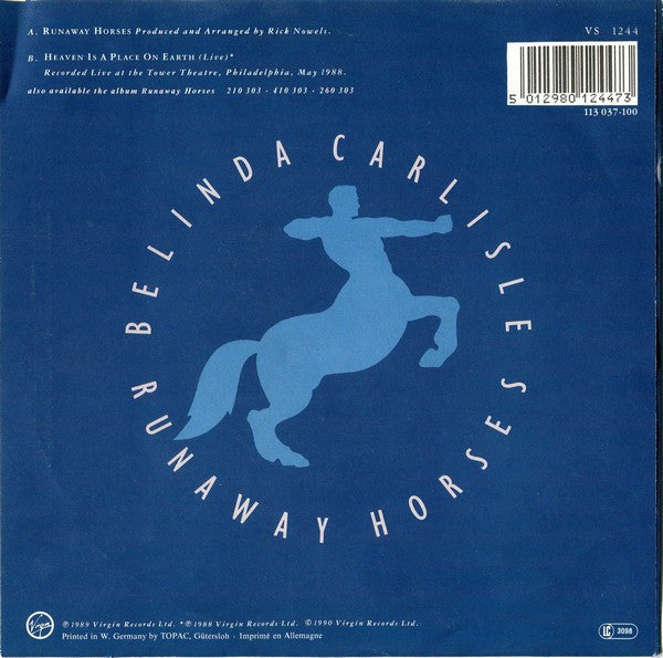 Belinda Carlisle : Runaway Horses (7", Single)