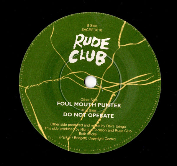 Rude Club : Foul Mouth Punter (7", Num)