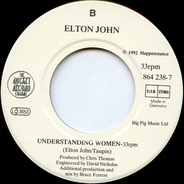 Elton John Featuring Eric Clapton : Runaway Train (7", Single)