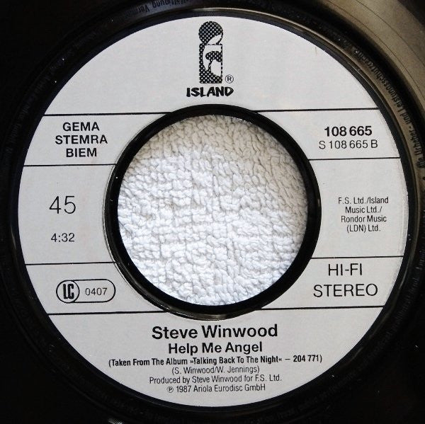 Steve Winwood : Back In The High Life Again (7", Single)