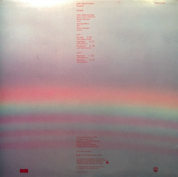 John Abercrombie Quartet : Arcade (LP, Album)