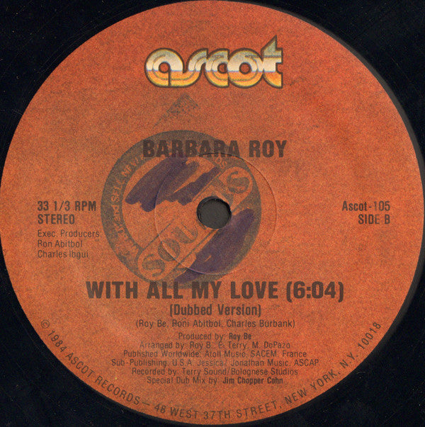 Barbara Roy : With All My Love (12", Red)