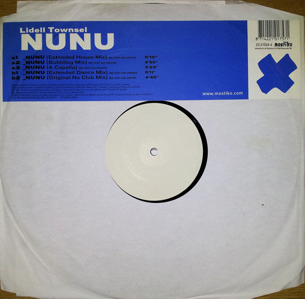 Lidell Townsell : Nu Nu (12", Single, Promo, W/Lbl)