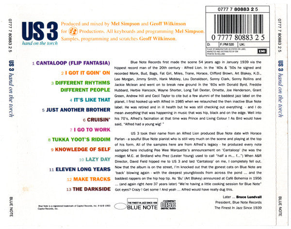 Us 3 : Hand On The Torch (CD, Album, RP)