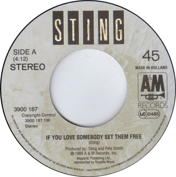 Sting : If You Love Somebody Set Them Free (7", Single)