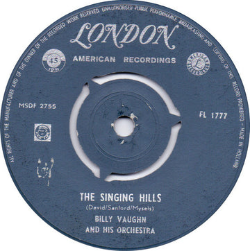 Billy Vaughn And His Orchestra : The Singing Hills / La Paloma (7", Single)