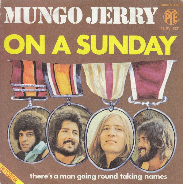 Mungo Jerry : On A Sunday (7", Single)