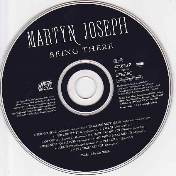 Martyn Joseph : Being There (CD, Album)