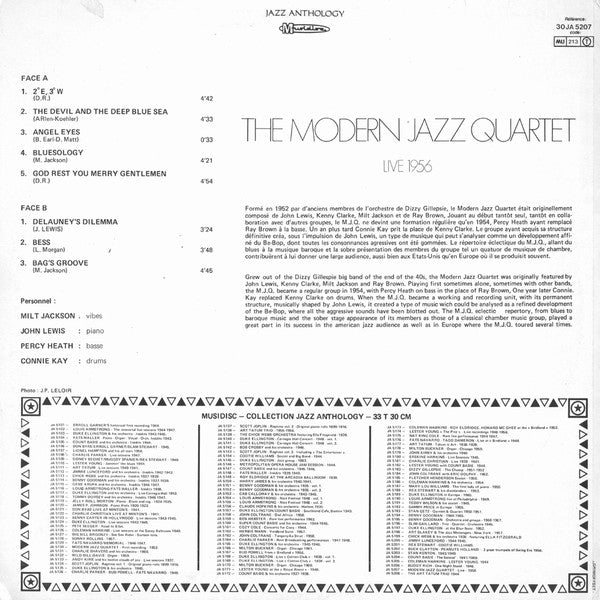The Modern Jazz Quartet : Live 1956 (LP, Album)