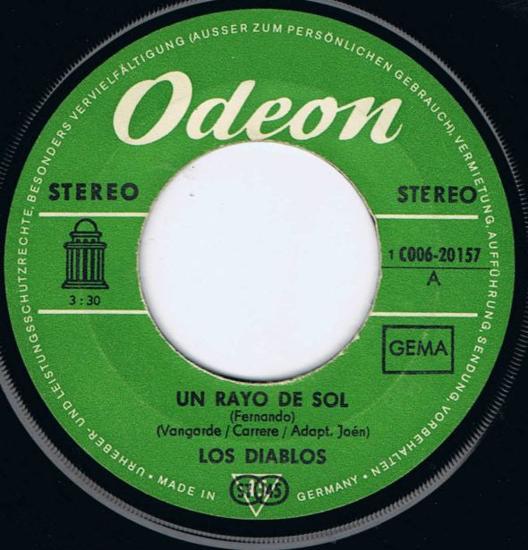 Los Diablos (2) : Un Rayo De Sol (7", Single)