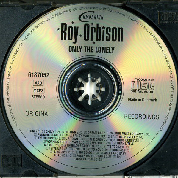 Roy Orbison : Only The Lonely (CD, Comp)