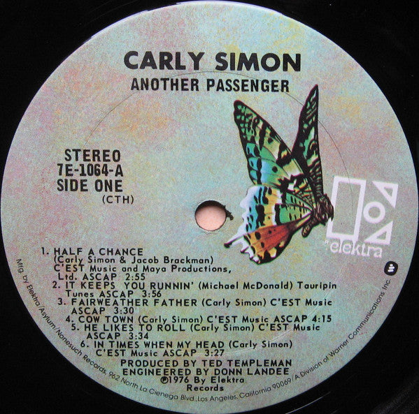 Carly Simon : Another Passenger (LP, Album, CTH)