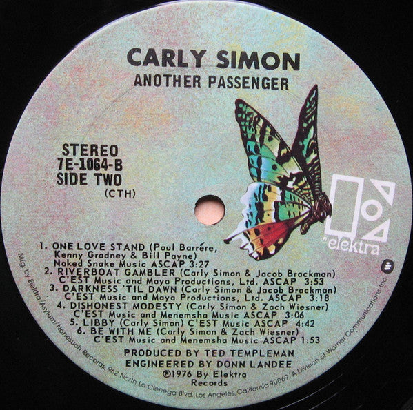 Carly Simon : Another Passenger (LP, Album, CTH)