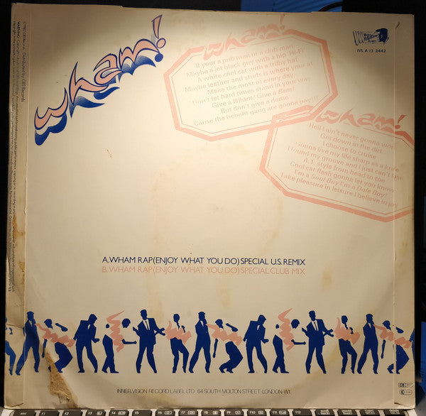 Wham! : Wham Rap! (Enjoy What You Do) Special U.S. Re-Mix (12", Single)
