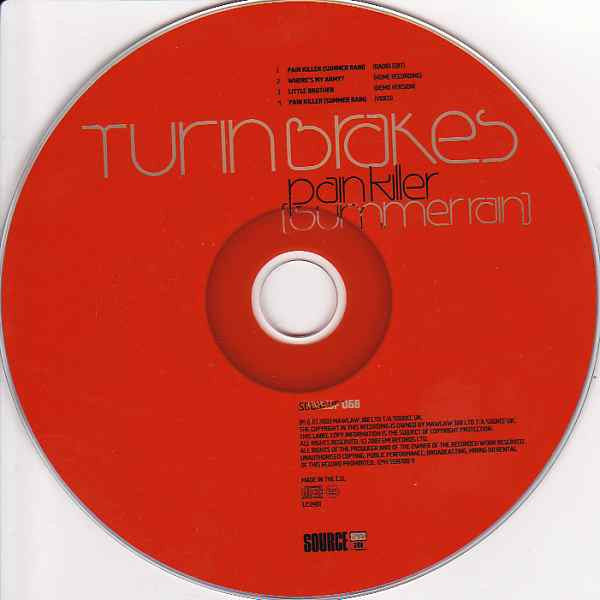Turin Brakes : Pain Killer (Summer Rain) (CD, Single, Enh)
