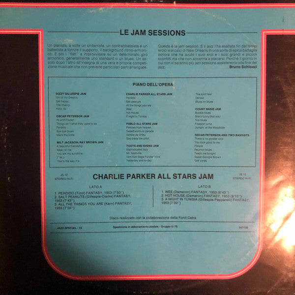Charlie Parker : Charlie Parker All Stars Jam (LP, Album, Mono, RE, Gat)