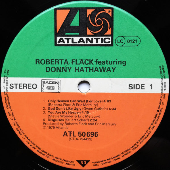 Roberta Flack Featuring Donny Hathaway : Roberta Flack Featuring Donny Hathaway (LP, Album)