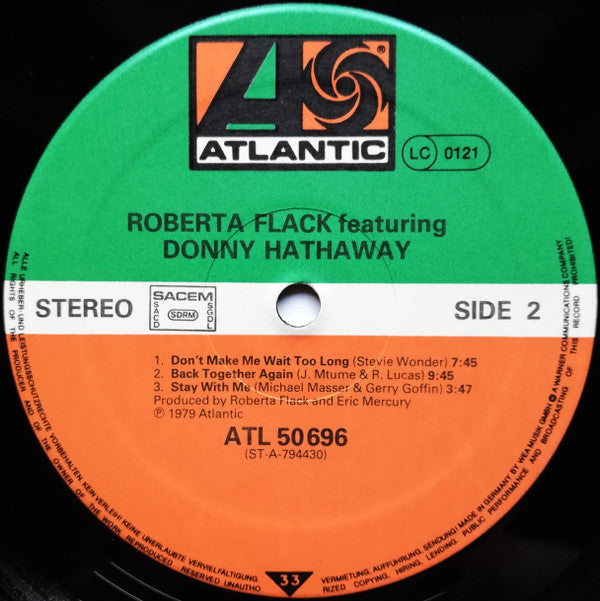 Roberta Flack Featuring Donny Hathaway : Roberta Flack Featuring Donny Hathaway (LP, Album)