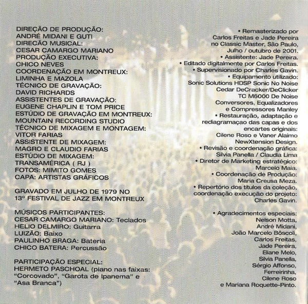 Elis Regina : Montreux Jazz Festival: Gravações Inéditas (CD, Album, RE, RM)