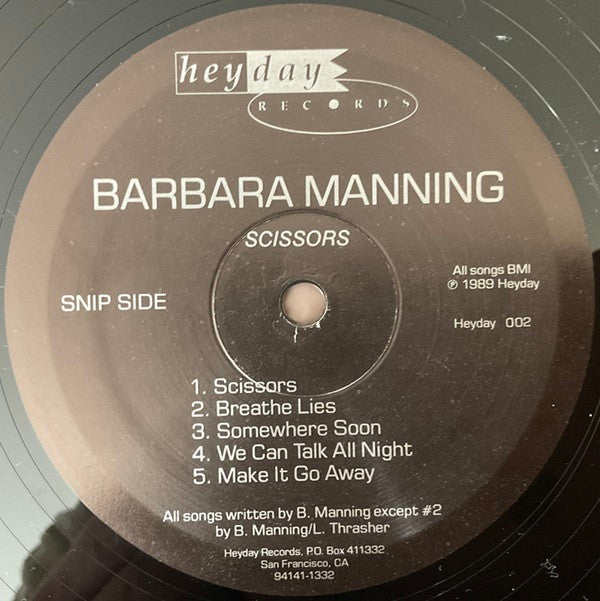Barbara Manning : Lately I Keep Scissors (LP, Album)