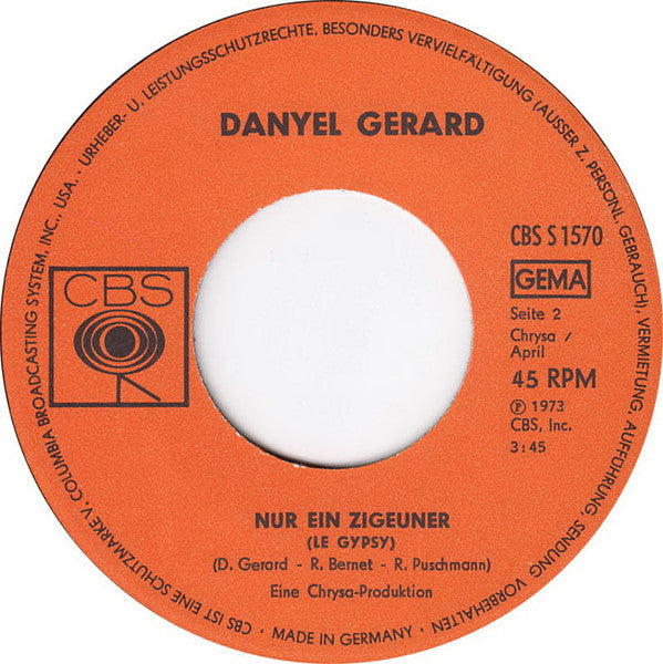 Danyel Gérard : Isabella (7", Single)