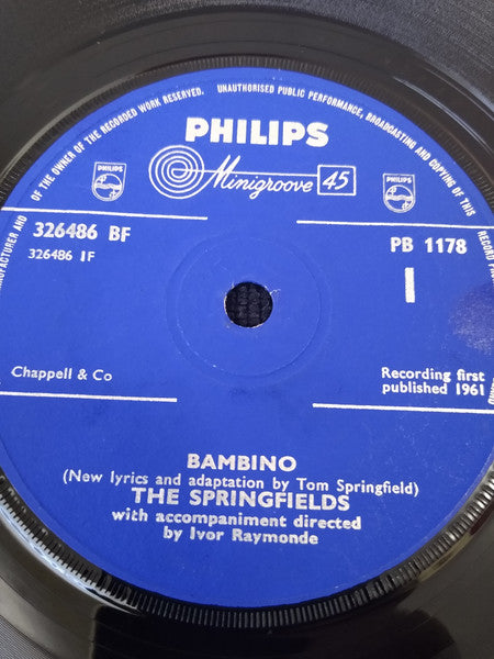 The Springfields : Bambino (7", Single, Mono, Sol)