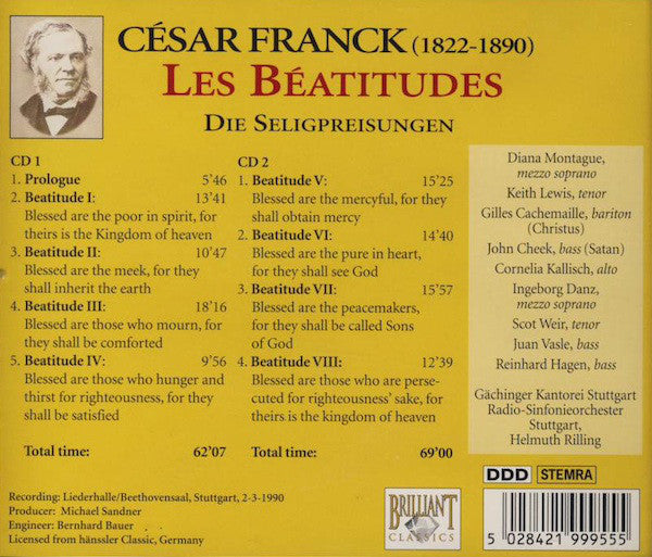 César Franck : Les Béatitudes (Oratorio) (2xCD, Album, RE)