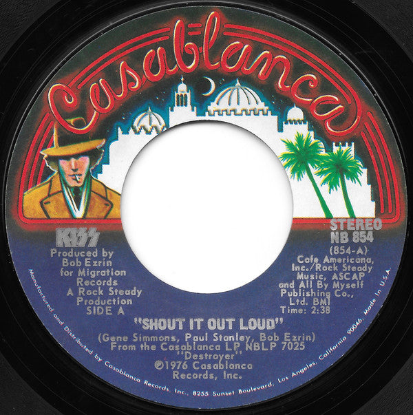 Kiss : Shout It Out Loud (7", Single, Pit)