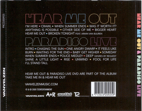 VanVelzen : Hear Me Out & Paradiso Live (CD, Album + DVD + Jew)