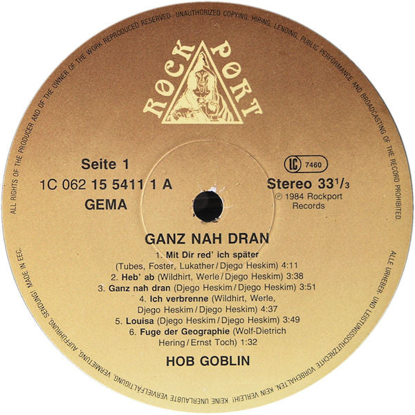 Hob Goblin : Ganz Nah Dran... (LP, Album)