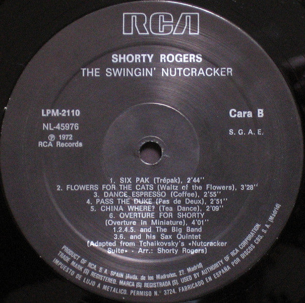 Shorty Rogers : The Swingin' Nutcracker (LP, Album, RE)