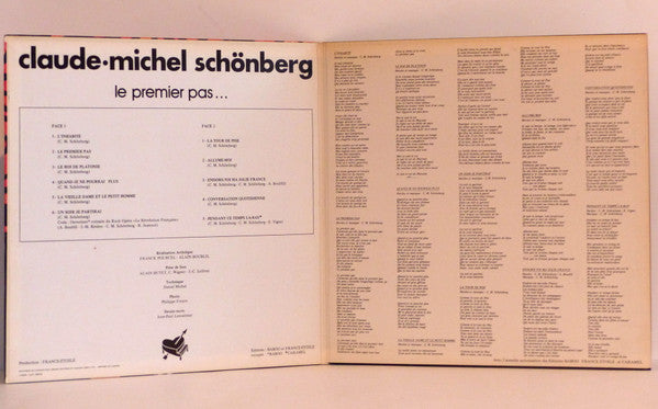 Claude-Michel Schönberg : Le Premier Pas (LP, Album, Gat)