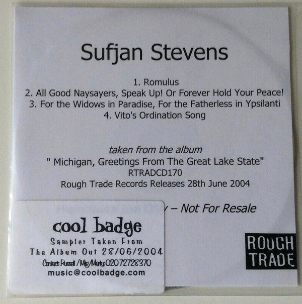 Sufjan Stevens : Michigan EP (CD, EP, Promo)