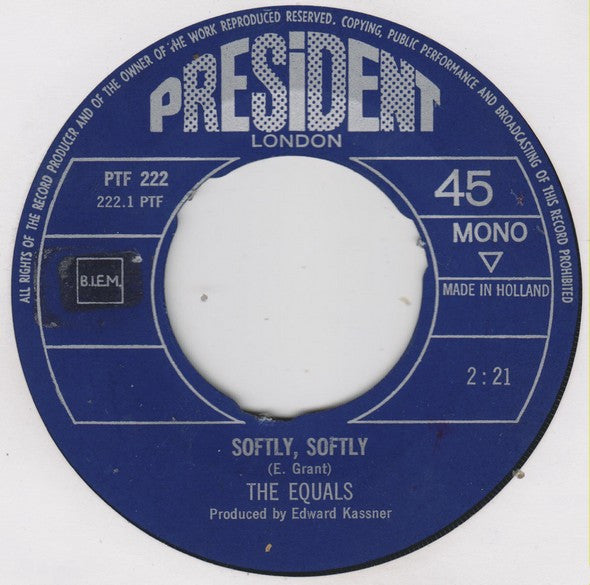 The Equals : Softly, Softly / Lonely Rita (7", Single, Mono)