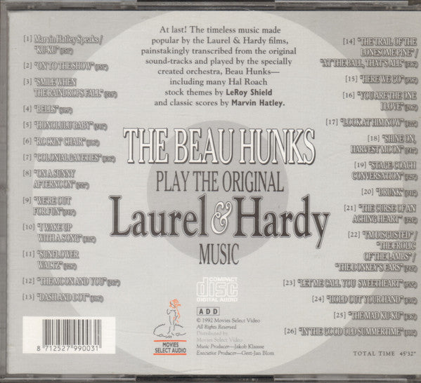 The Beau Hunks : The Beau Hunks Play The Original Laurel & Hardy Music (CD, Album)