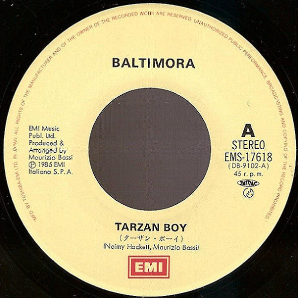 Baltimora : Tarzan Boy (7")