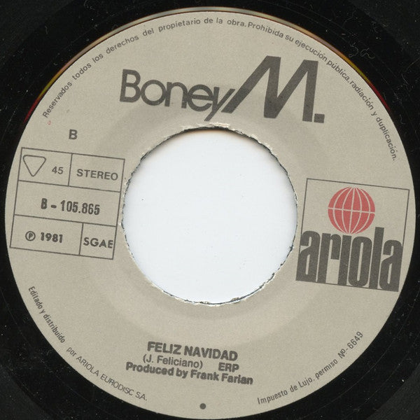 Boney M. : White Christmas = Navidades Blancas (7")