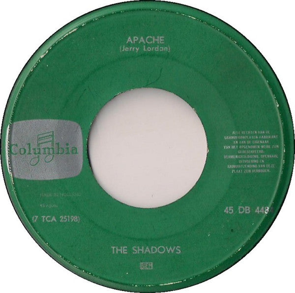 The Shadows : Apache (7", Single, Mono, Gre)