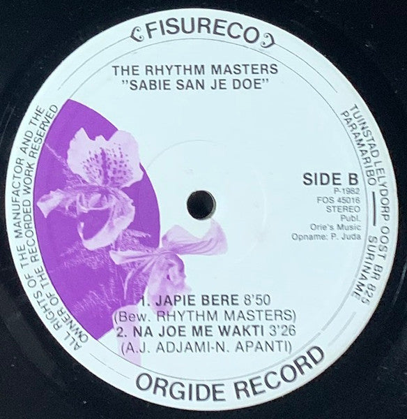 Rhythm Masters (5) : Sabie San Je Doe (12")