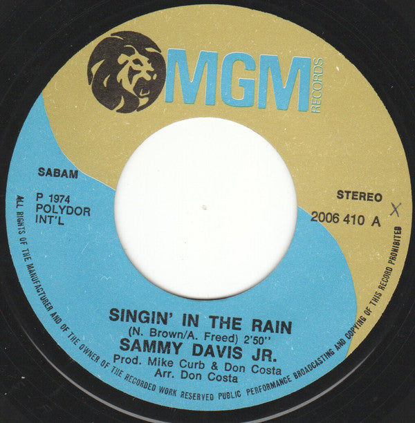 Sammy Davis Jr. : Singin' In The Rain / Chattanooga Choo - Choo (7")