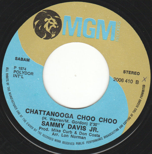 Sammy Davis Jr. : Singin' In The Rain / Chattanooga Choo - Choo (7")