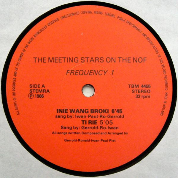 The Meeting Stars : On The NOF Frequency Nr.1 (12", Maxi)