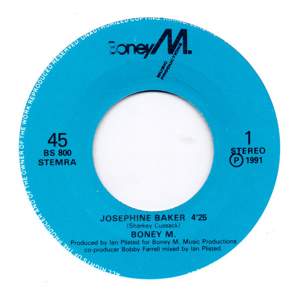 Boney M. Featuring Bobby Farrell : A Tribute To Josephine Baker (7")