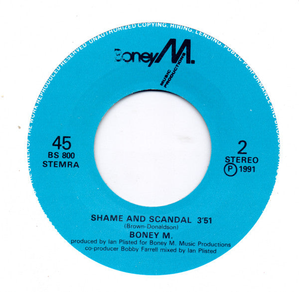 Boney M. Featuring Bobby Farrell : A Tribute To Josephine Baker (7")